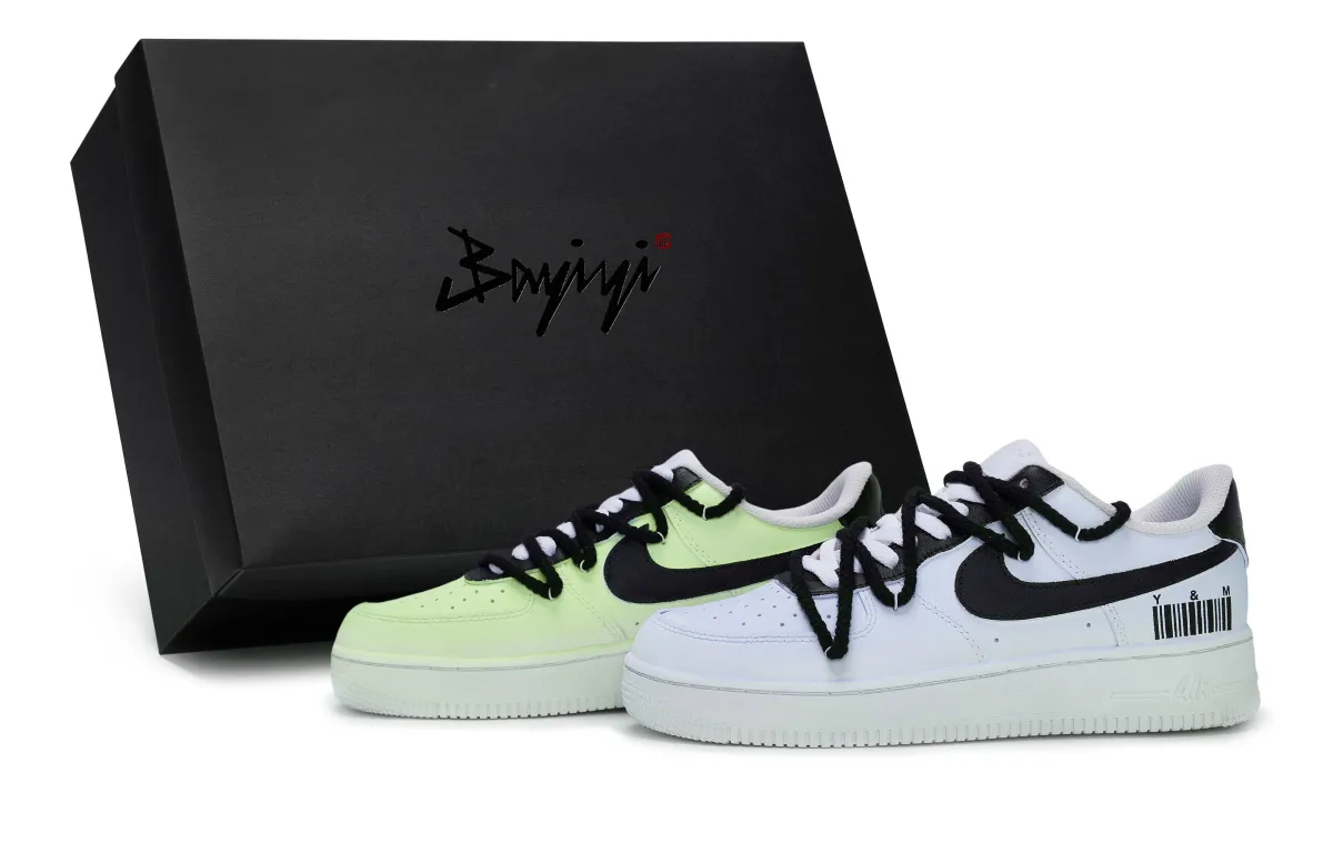 Nike Air Force 1 811 Manufacturing, Double Shadow Wonderland Blue Green, Special Shoe Box Slip Resistant Slip Resistant