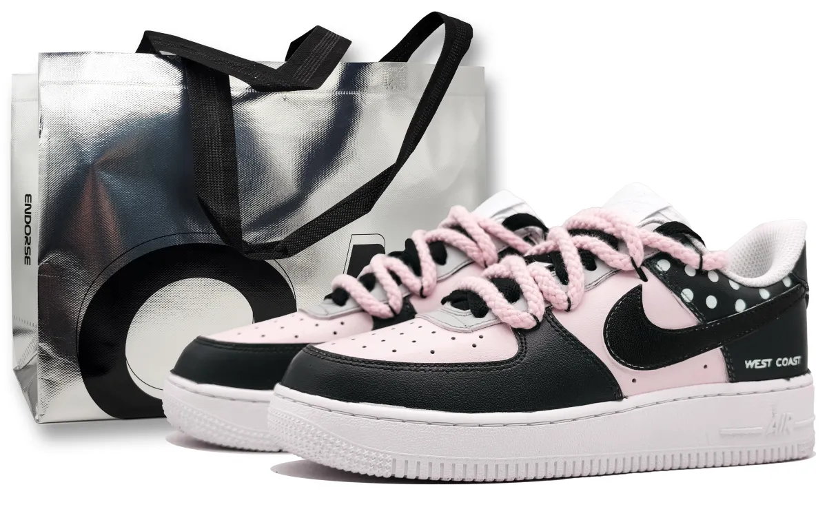Nike Air Force 1 Abrasion Resistant Abrasion Resistant Low top Skateboard Shoes Unisex Light Pink