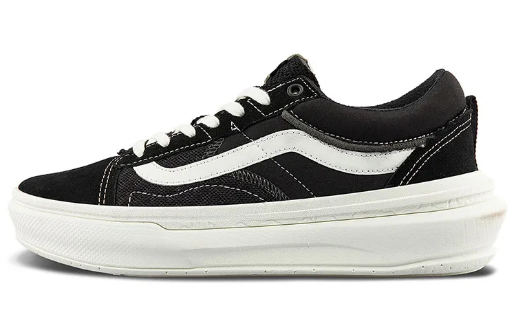 Vans Overt CC OLD SKOOL Textile, Leather Abrasion Resistant Lightweight Low top Skateboard Shoes Unisex Black White