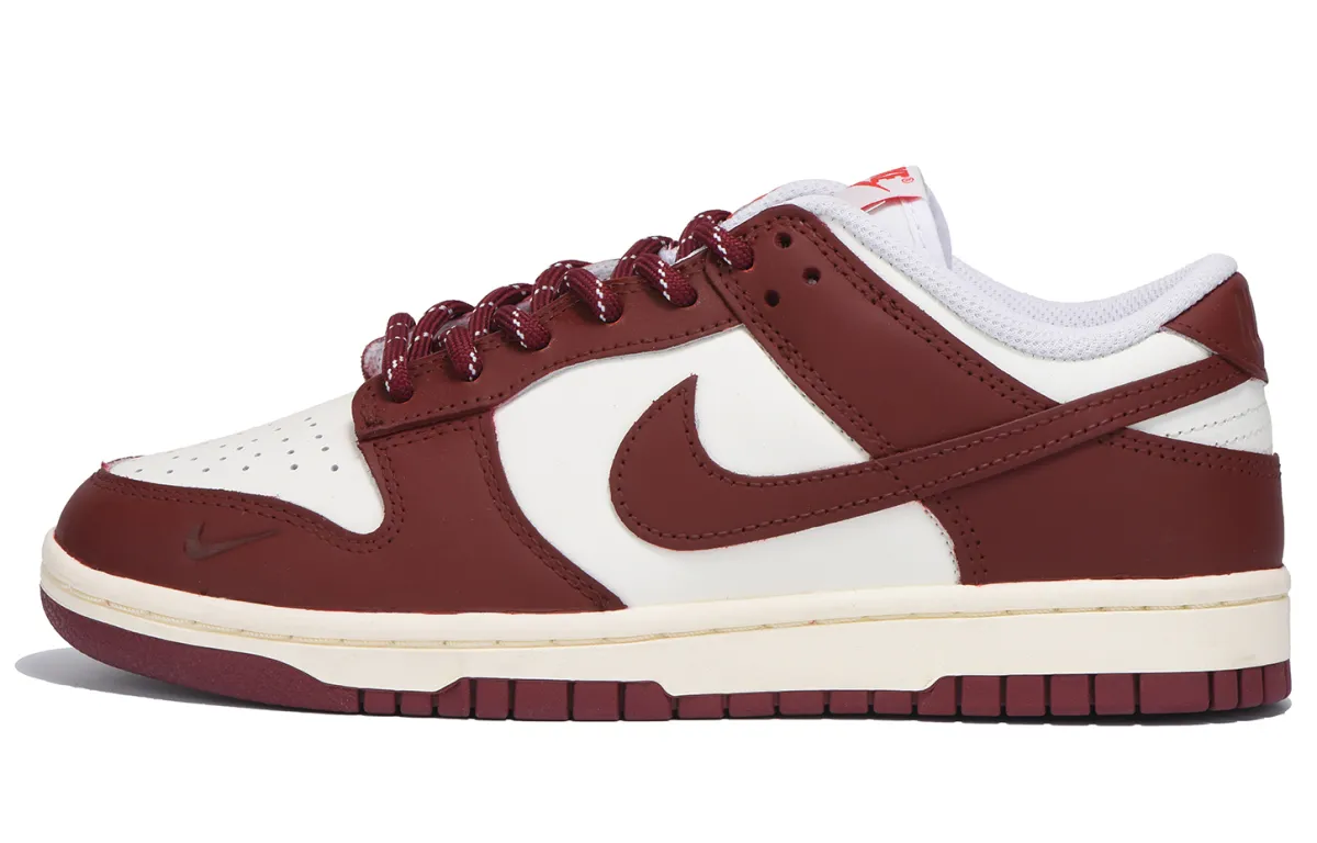 Nike Dunk Leather Fashion Coverage Slip Resistant Low top Skateboard Shoes Women's Red