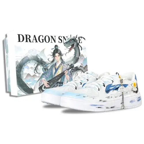 Li Ning Floating Boat Slip Resistant And Abrasion Resistant Coverage Low top Skateboard Shoes Unisex Blue White