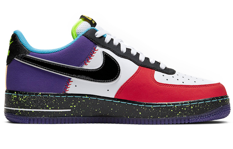 Мужские кроссовки Nike Air Force 1 "What The LA" (разноцветные) — Белыйкрасныйфиолетовый — фото 2