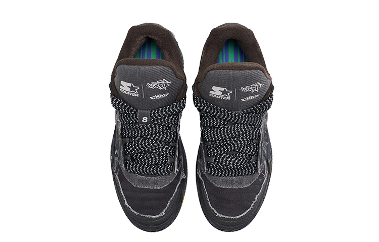 STARTER Vol 2 Slip Resistant Abrasion Resistant Low top Skateboard Shoes Men's Light Black