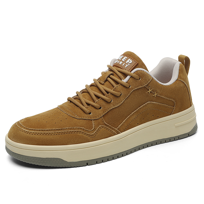 JEEP SPIRIT Cushioning Abrasion Resistant Low top Skateboard Shoes Men's Brown