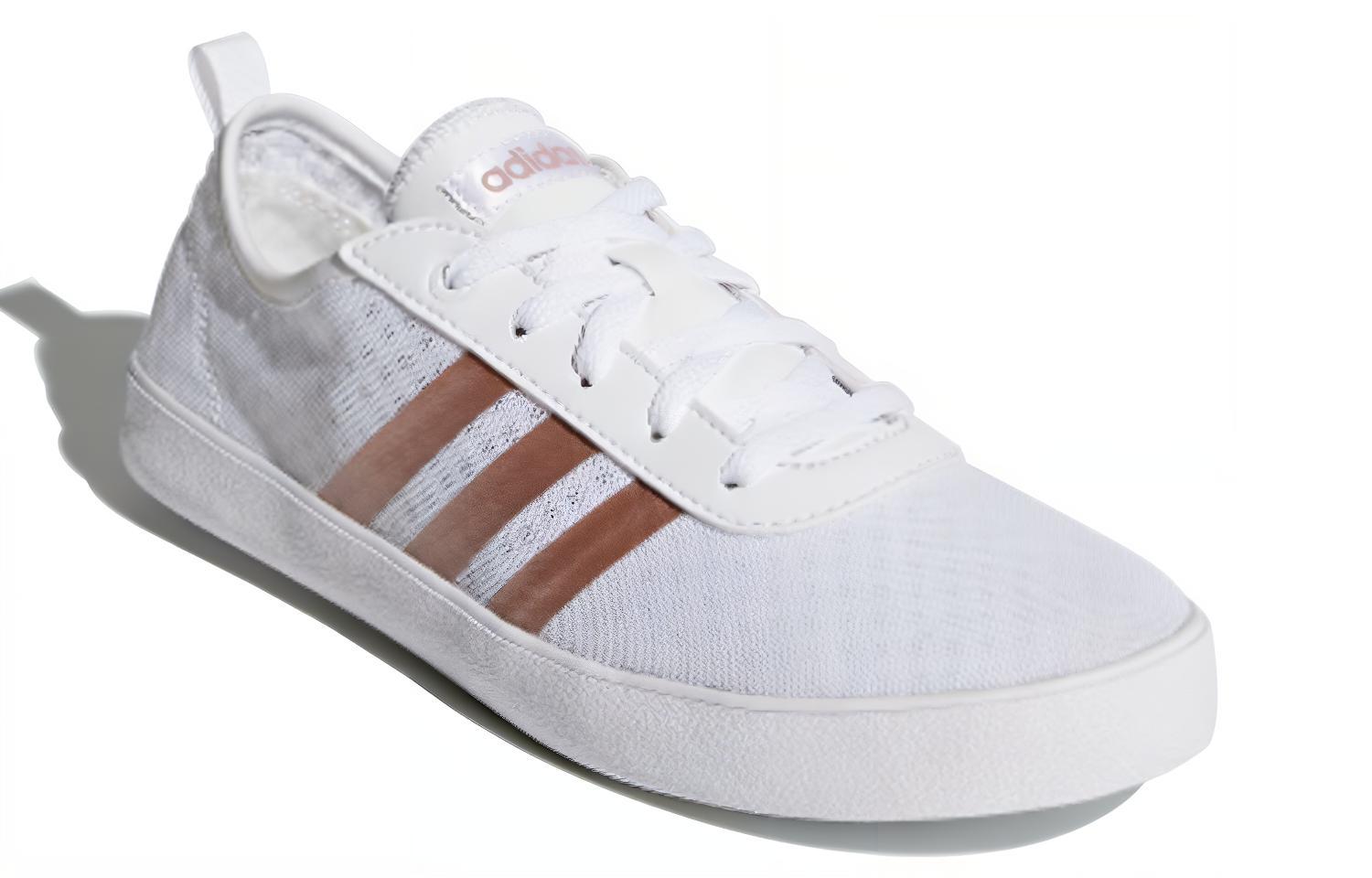 Женские кеды adidas neo EASY VULC 2 (бело-золотые) — фото 4