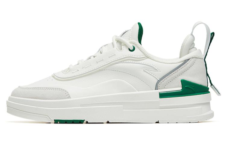 Anta Cushioning Slip Resistant Breathable Low top Skateboard Shoes Women's White Green