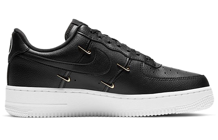 Женские кроссовки Nike Air Force 1'07 lx "gold luxe" (черный / белый) — Чёрный / белый — фото 2