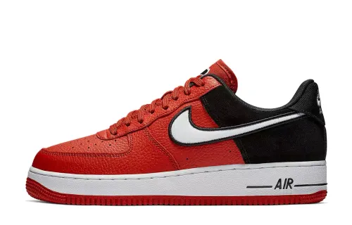 Nike Air Force 1 07 Air Force 1 Fashionable Non-slip Lightweight Low-top Sneakers Same Style for Men and Women Black and Red