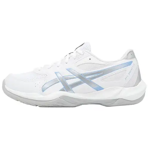 ASICS GEL-ROCKET 12 Comfortable fit, lightweight, breathable and supportive volleyball shoes, same style for men and women, white and blue