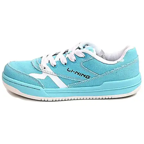 Li Ning Skateboard Shoes Women's Low Top Blue/White