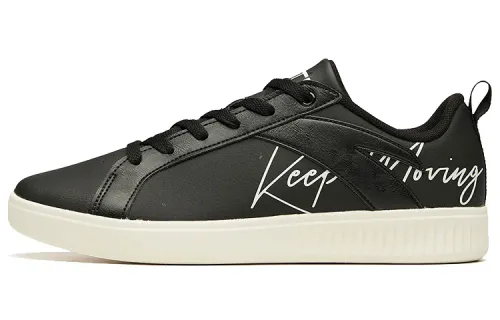 ANTA Skateboard Shoes Men's Low Top Black/Ivory White