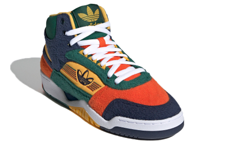 Женские кеды adidas originals Carerra (зелено-сине-оранжевые) — фото 3