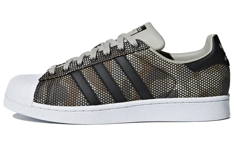 Adidas Originals Superstar Collection Comfortable Abrasion Resistant Low top Skateboard Shoes Unisex Black White