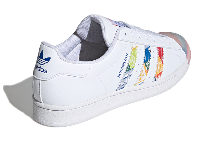 Кеды adidas originals SUPERSTAR (бело-желто-синие) — фото 4