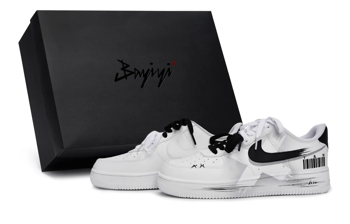Nike Air Force 1 Low Top Skateboard Shoes Unisex Black White