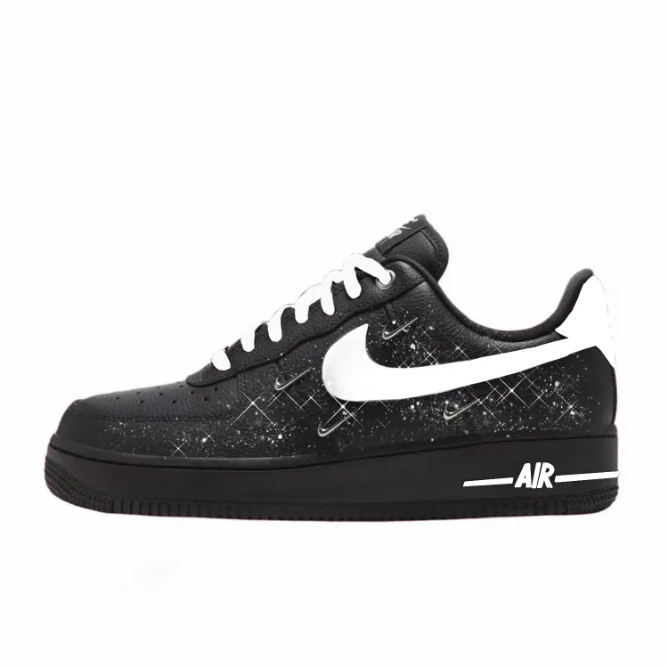 Nike Air Force 1 Abrasion Resistant Low top Skateboard Shoes Women's Black White