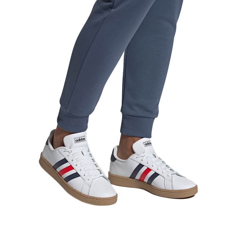 Кеды adidas neo GRAND COURT (бело-красно-синие) — Белый / красный / синий — фото 7