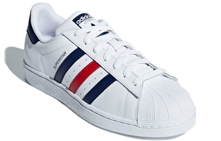 Кеды adidas Originals Superstar (белый / синий / красный) — фото 2