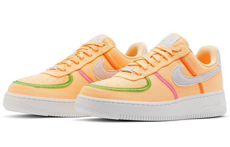 Женские кроссовки Nike Air Force 1 07 LX (бело-оранжевый) — Белыйоранжевый — фото 3