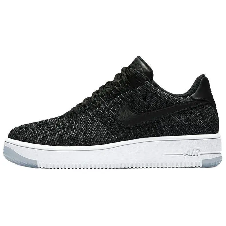 Nike Air Force 1 Slip Resistant Abrasion Resistant Low top Skateboard Shoes Women's Black White