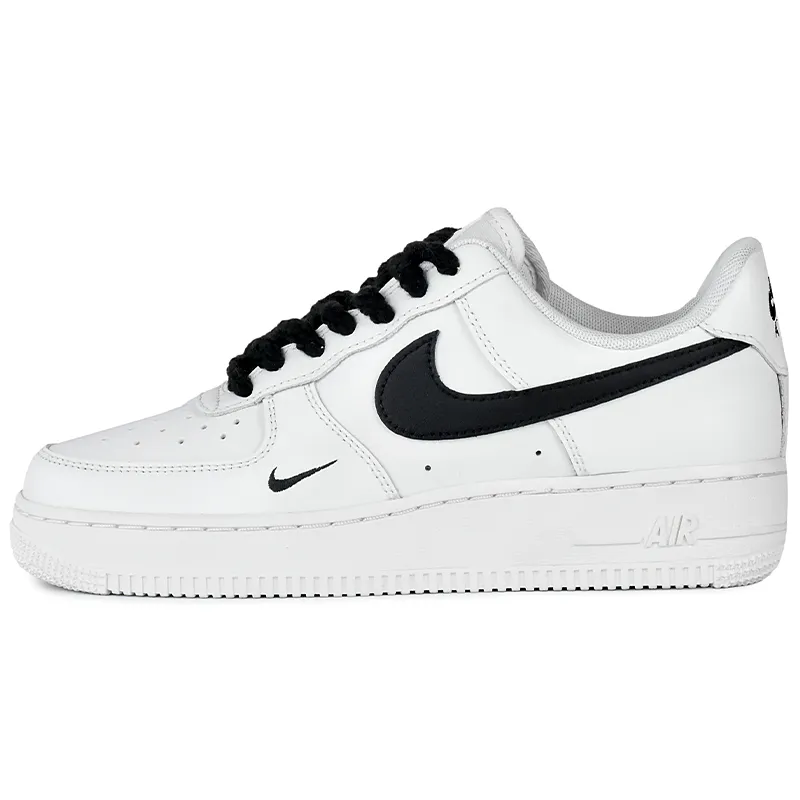 Nike Air Force 1 Abrasion Resistant Low top Skateboard Shoes Unisex Black White