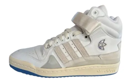 Bad Bunny x Adidas Originals FORUM High top Skateboard Shoes Men's White Gray