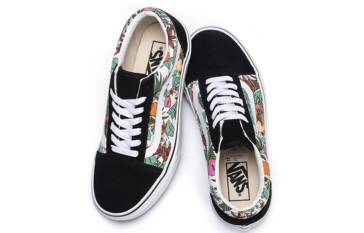 Женские кеды Vans Old Skool (черно-цветные) — фото 4