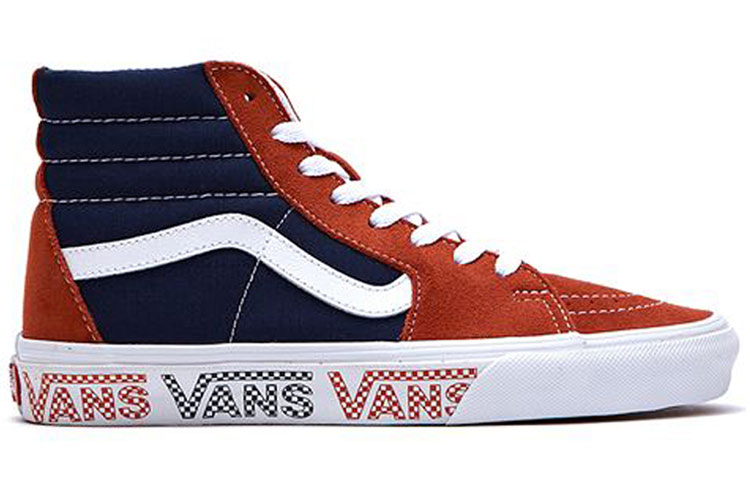 Кеды Vans SK8 (оранжево-синие) — фото 2