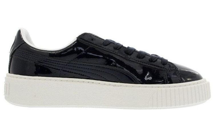 Женские кеды PUMA Basket Platform Patent Peacoat (темно-синие) — фото 2