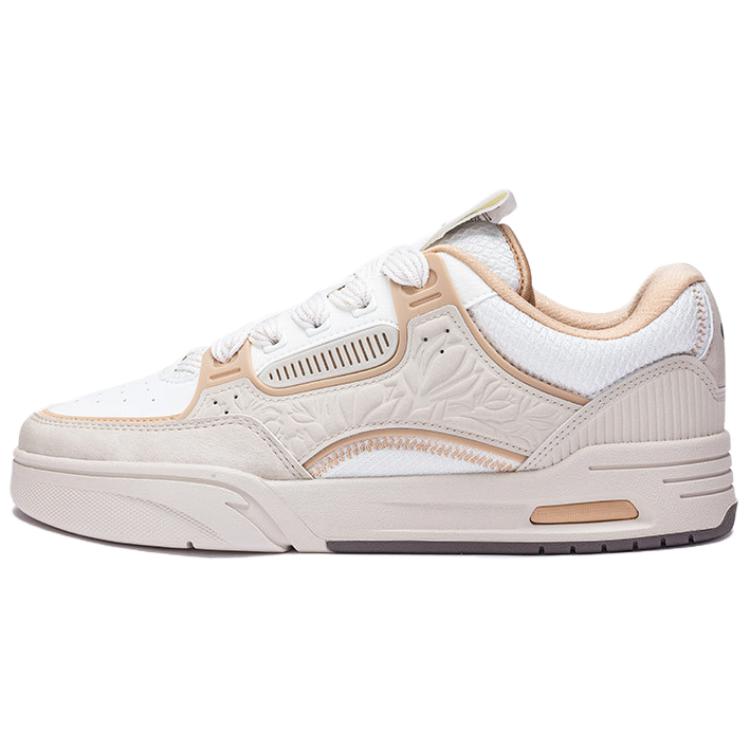 Anta AOJIE Slip Resistant Abrasion Resistant Low top Skateboard Shoes Women's Ecru