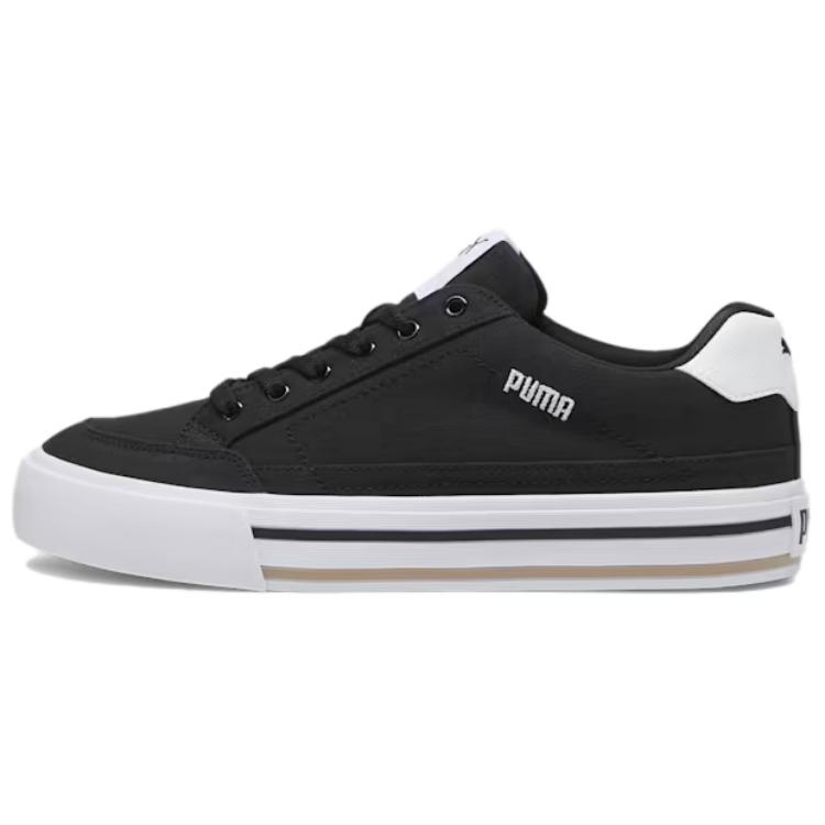 PUMA Puma Court Classic Vulc comfortable classic casual low-top sneakers for men and women same style black and white