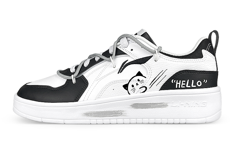 Li Ning Spike Years Old Low top Skateboard Shoes Men's White Black