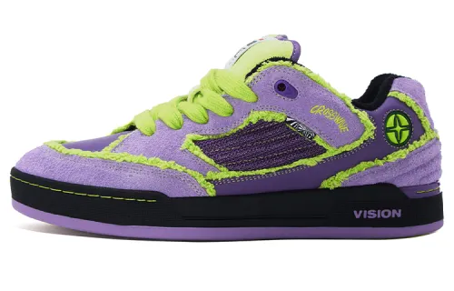Vision Street Wear x Crosswave Savvy Low top Skateboard Shoes Unisex Green Purple