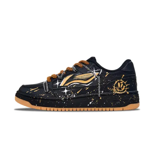 Li Ning Tianji Height Increasing Slip Resistant Height Increasing Slip Resistant Low top Skateboard Shoes Men's Black