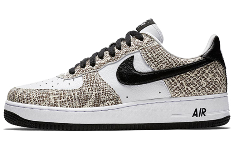 Кроссовки Nike Air Force 1 Cocoa Snake (бело-коричневые) — фото 1