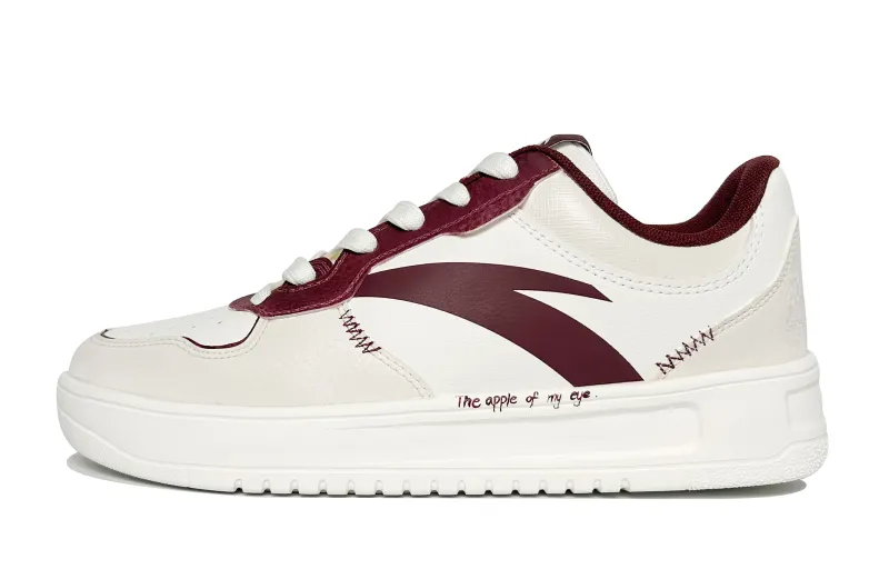 Anta Rose Red Sewing Thread Cushioning Abrasion Resistant Cushioning, Wear Resistant Low top Skateboard Shoes Men's