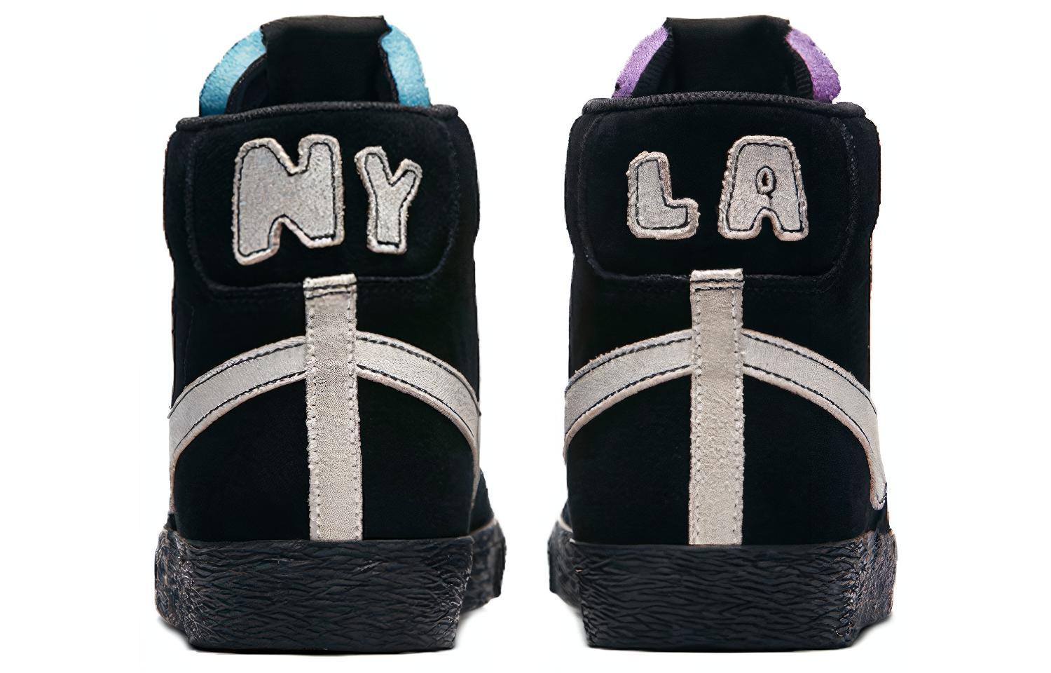 Мужские кеды Nike Blazer LA VS NYC (черные) — Чёрный — фото 4