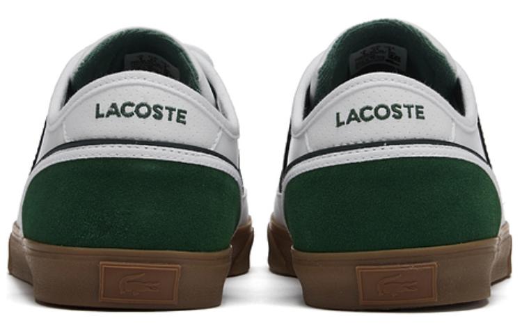 LACOSTE Leather, Cow Leather Low top Skateboard Shoes Men's White