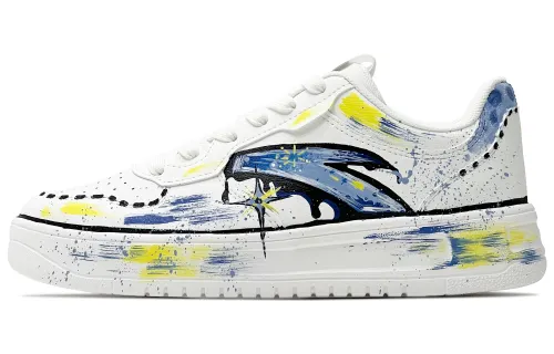 Anta Life Collection Slip Resistant Cushioning Low top Skateboard Shoes Men's White Blue