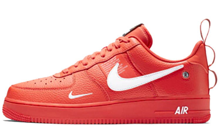 Кеды Nike Air Force 1 07 LV8 Utility Black (черно-красные) — фото 1