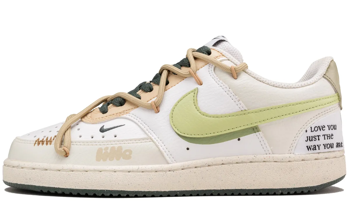 Nike Abrasion Resistant Low top Skateboard Shoes Women's White Green
