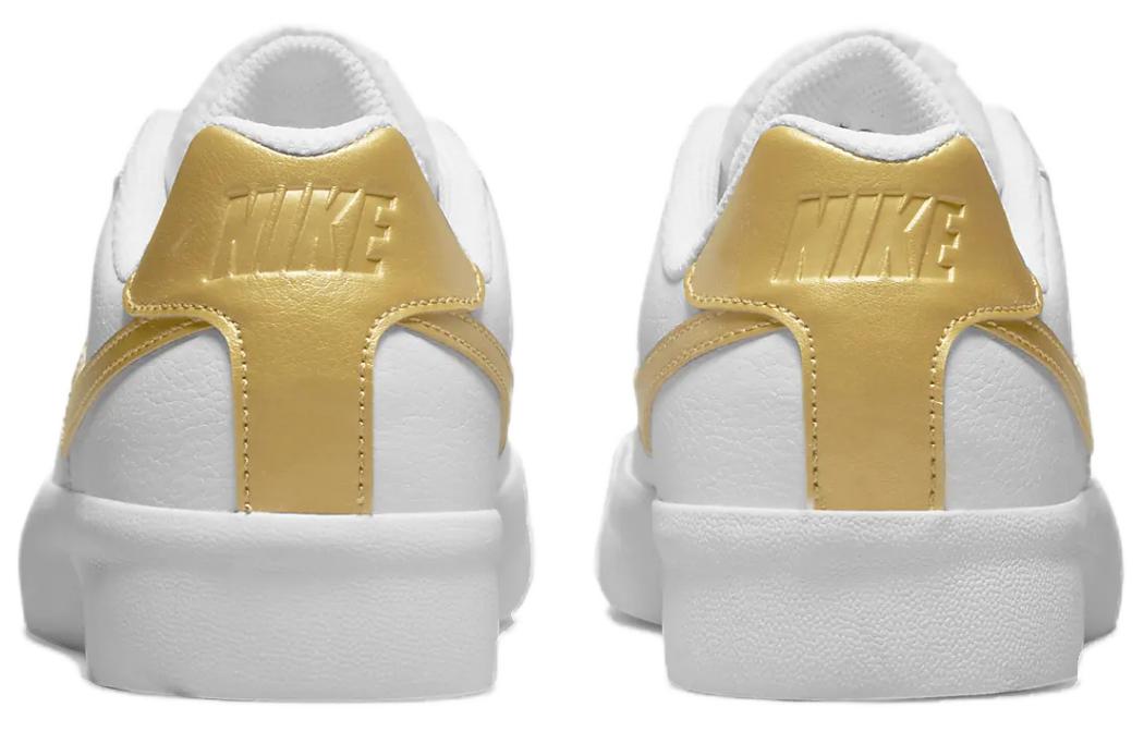 Женские кеды Nike Court Royale AC (бело-золотые) — фото 4