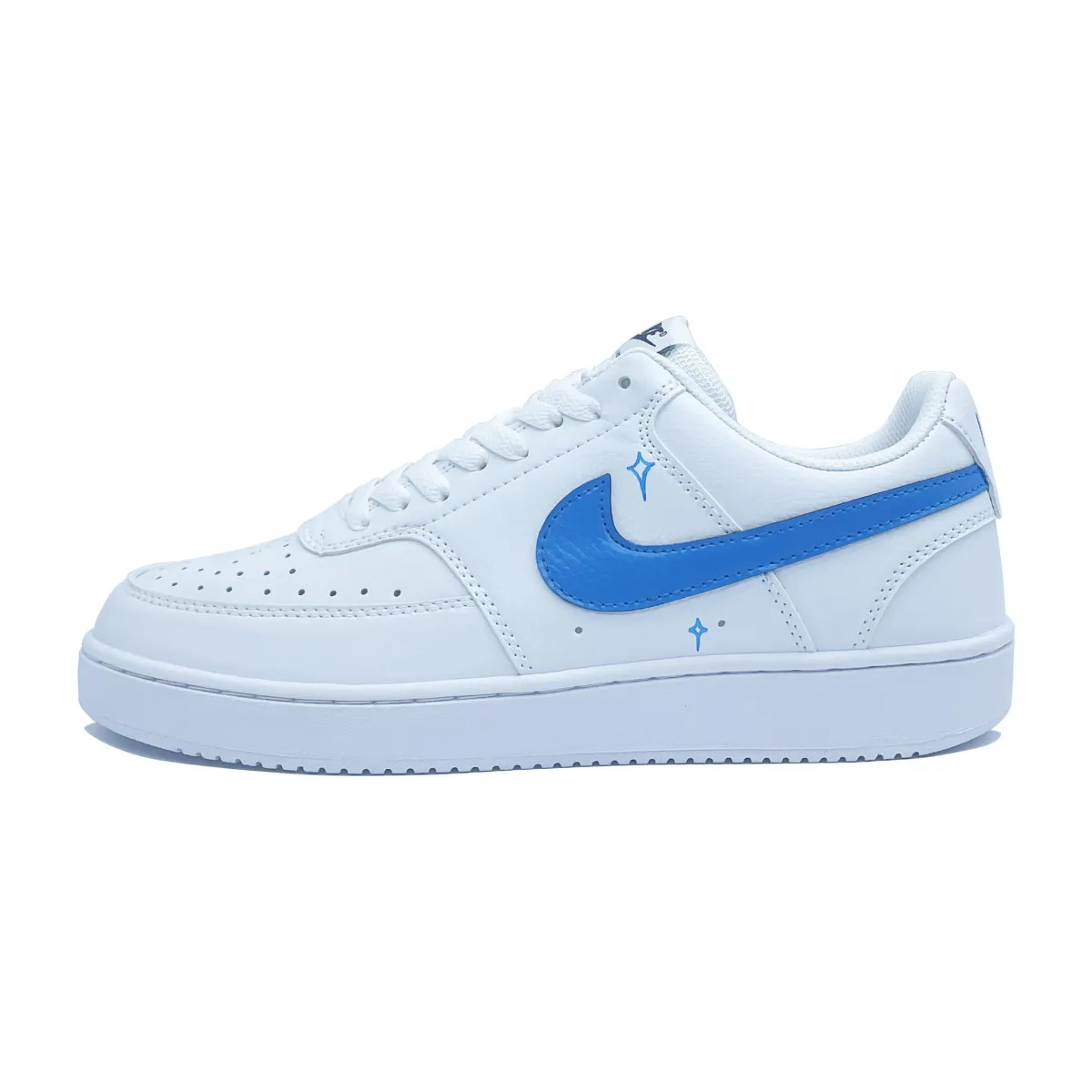 Nike Court Vision 1 Sky Slip Resistant Abrasion Resistant Low top Skateboard Shoes Unisex White Blue
