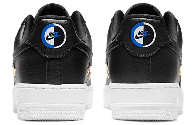Женские кроссовки Nike Air Force 1'07 lx "gold luxe" (черный / белый) — Чёрный / белый — фото 5