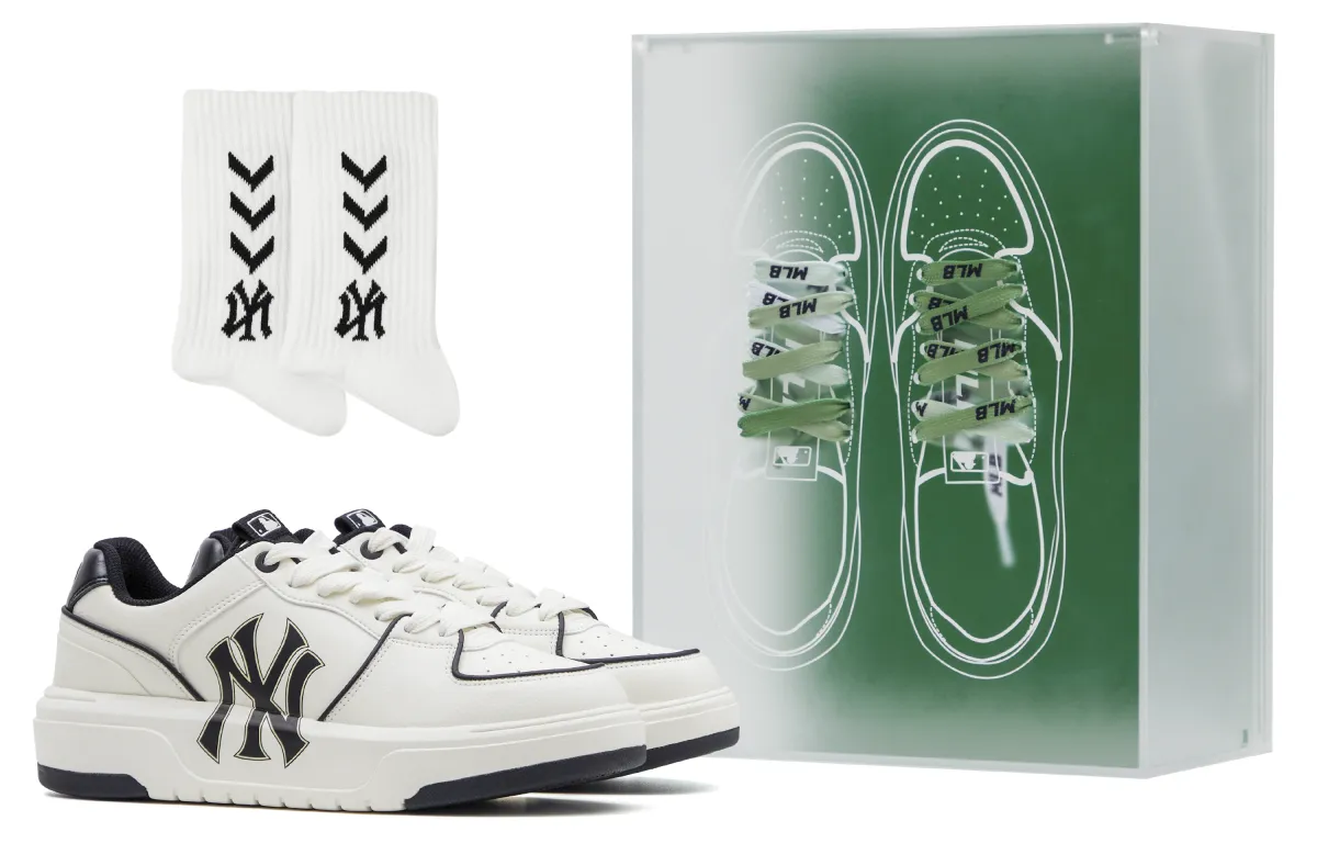 MLB Chunky Liner Sneaker Shoes Casual Abrasion Resistant Height Increasing Abrasion Resistant Height Increasing Low top