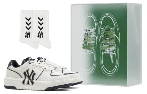 MLB Chunky Liner Sneaker Shoes Casual Abrasion Resistant Height Increasing Abrasion Resistant Height Increasing Low top