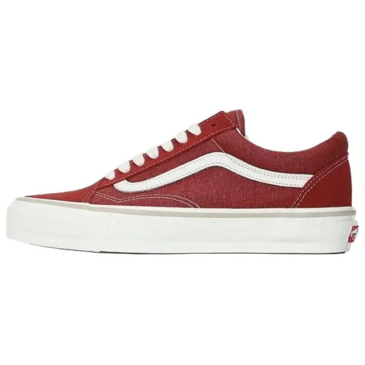 Vans Old Skool Abrasion Resistant Low top Skateboard Shoes Unisex Red