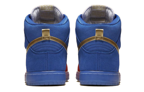 Мужские кроссовки Nike SB Dunk High PRM "Tri-Color" (красно-бело-синие) — фото 4