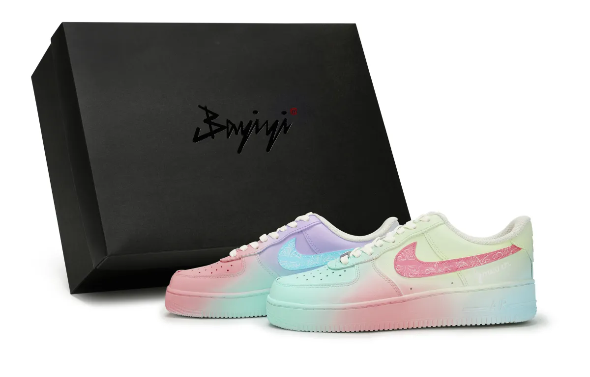 Nike Air Force 1 811 Manufacturing, Multicolor Spring Glow, Special Shoe Box Slip Resistant Abrasion Resistant