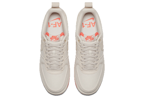 Мужские кроссовки Nike Air Force 1 (серо-бело-оранжевые) — Серый / белый / оранжевый — фото 4